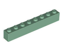 Brick 1x8, Part# 3008 Part LEGO® Sand Green  