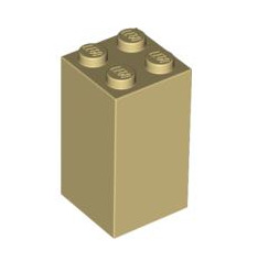 Brick 2x2x3, Part# 30145 Part LEGO® Tan  