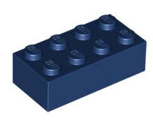 Brick 2x4, Part# 3001 Part LEGO® Dark Blue  