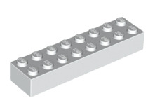 Brick 2x8, Part# 3007 Part LEGO® White  