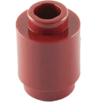 Brick Round 1x1 (Open Stud), Part# 3062b Part LEGO® Dark Red  