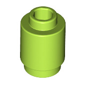 Brick Round 1x1 (Open Stud), Part# 3062b Part LEGO® Lime  