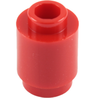 Brick Round 1x1 (Open Stud), Part# 3062b Part LEGO® Red  