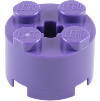 Brick Round 2x2 with Axle Hole, Part# 3941 Part LEGO® Dark Purple  