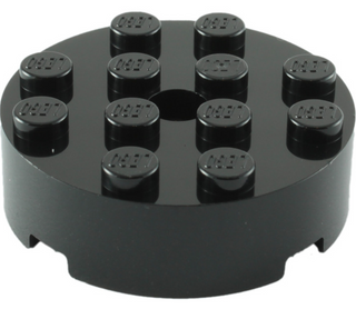 Brick Round 4x4 with Hole, Part# 87081 Part LEGO® Black  