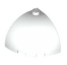 Brick Round Corner 3x3x2 Dome Top, Part# 88293 Part LEGO® White  