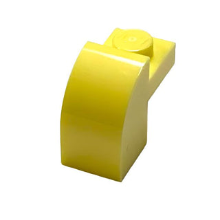 Slope Curved 2x1x1 1/3 with Recessed Stud, Part# 6091 Part LEGO® Bright Light Yellow  