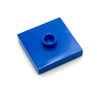 Plate, Modified 2x2 with Groove and 1 Stud in Center (Jumper), Part# 87580 Part LEGO® Blue  