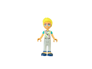 Olly - White Paisley Shirt, Lavender Shoulder Bag, Light Bluish Gray Trousers, Dark Blue Shoes, frnd588 Minifigure LEGO®   