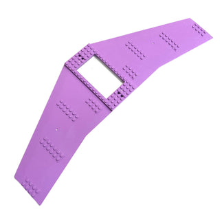 Wing Plate 20 x 56 x 2/3 with 6 x 10 Cutout and 4 Holes, Part# 93541 Part LEGO® Very Good - Medium Lavender  