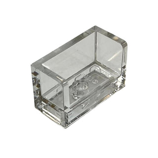 Panel 1x2x1 with Rounded Corners and 2 Sides, Part# 23969 Part LEGO® Trans-Clear  