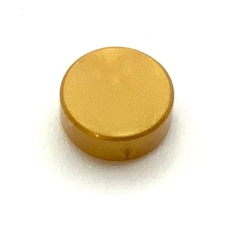 Tile Round 1x1, Part# 98138 Part LEGO® Pearl Gold  