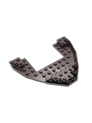 Boat, Bow Brick 10x12x1 Open, Part# 47404 Part LEGO® Dark Brown