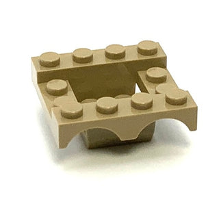 Vehicle, Mudguard 4 x 4 x 1 1/3 Double, Part# 24151 Part LEGO® Dark Tan  