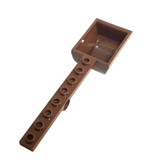 Plate, Modified 1x8 with Pin Hole and Bucket (Catapult), Part# 30275 Part LEGO® Brown