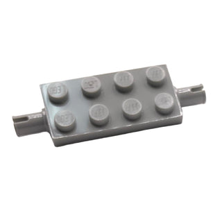 Plate, Modified 2x4 with Pins and Thin Angled Supports, Part# 30157 Part LEGO® Light Gray