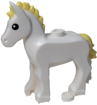 Lego® Horse Foal, 82445pb02, Bright Lt Yellow Mane LEGO® Animals LEGO®   