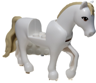 White Horse, 2x2 Cutout and Moveable Neck, bb1279c01pb04 LEGO® Animals LEGO®   