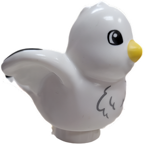 Duplo Bird with Black Wing Tips, 27370pb04 LEGO® Animals LEGO®   