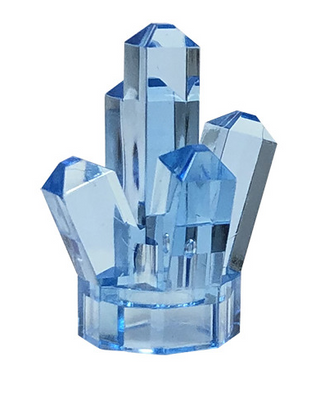 Rock 1x1 Crystal 5 Point Part# 52 Part LEGO® Trans-Medium Blue  