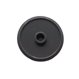 Minifigure, Shield Circular/Round Rimmed Face with Stud, Part# 91884 Part LEGO® Pearl Dark Gray