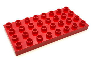 DUPLO® Plate 4x8, Part# 4672 Part LEGO® Very Good - Red  