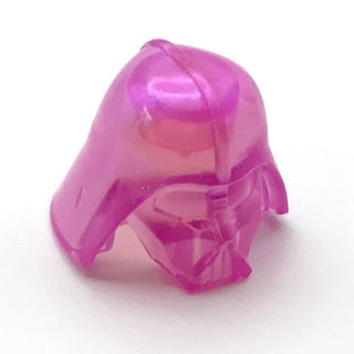 Minifigure Headgear Helmet, Darth Vader Type 2 Top, Part# 19916 Part LEGO® Prototype Satin Trans-Dark Pink  