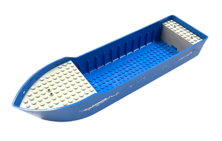 Boat, Hull Unitary 38 x 10 x 5 2/3, Part# bfloat3c01 Part LEGO® Blue/Very Good  