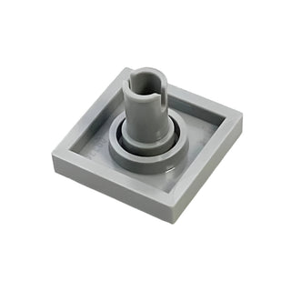 Plate, Modified 2x2 with Pin on Bottom, Part# 2476 Part LEGO® Light Bluish Gray