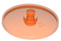 Dish 4x4 Inverted with Solid Stud, Part# 3960 Part LEGO® Trans-Neon Orange  