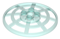 Dish 6x6 Inverted Webbed (Type 2), Part# 4285b Part LEGO® Trans-Light Blue  