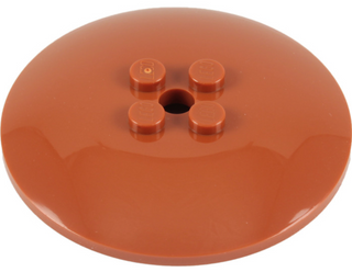 Dish 6x6 Inverted with Solid Studs, Part# 44375b Part LEGO® Dark Orange  