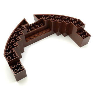 Boat, Hull Brick 16x10x3, Part# 64645 Part LEGO® Decent/Reddish Brown  