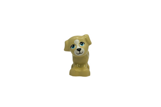 Puppy, Standing with Medium Azure Eyes without Outline, Black Nose and Mouth, White Blaze and Muzzle Pattern, 93088pb14 Minifigure LEGO®