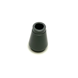 Cone 1x1 with Top Groove, Part# 4589b Part LEGO® Dark Bluish Gray  