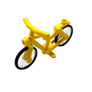 Bicycle with Trans-Clear Wheels with Molded Black Hard Rubber Tires, Part# 4719c02 Part LEGO® Yellow  