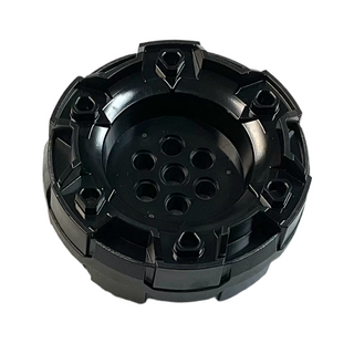 Wheel Hard Plastic, Treaded with 7 Pin Holes and 6 Bar Holes, Part# 11094 Part LEGO® Very Good  