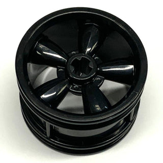 Wheel 30.4mm D. x 20mm with No Pin Holes and 5 Large Spokes, Part# 42716 Part LEGO® Very Good - Black  