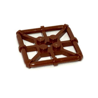 Plate, Modified 2 x 2 with Bar Frame Square, Part# 30094 Part LEGO® Reddish Brown  