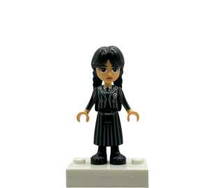 Wednesday Addams, Black Striped School Uniform, wed001 Minifigure LEGO®