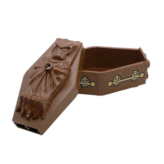 Container, Coffin with Vampire Relief Lid and Skulls Pattern (Stickers), Part# 30163c02pb01