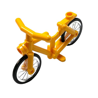 Bicycle with Trans-Clear Wheels with Molded Black Hard Rubber Tires, Part# 4719c02 Part LEGO® Bright Light Orange  