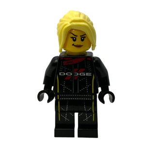 Mopar Dodge//SRT Top Fuel Dragster Driver, sc090 Minifigure LEGO® Like New with Hair Only  