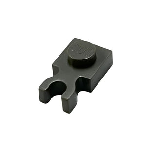 Plate, Modified 1x1 with U Clip Thick (Vertical Clip), Part# 4085c Part LEGO® Dark Gray  