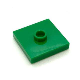 Plate, Modified 2x2 with Groove and 1 Stud in Center (Jumper), Part# 87580 Part LEGO® Green  