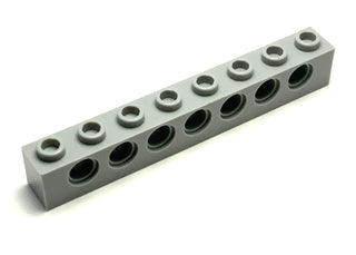 Technic, Brick 1x8 with Holes, Part# 3702 Part LEGO® Light Bluish Gray  