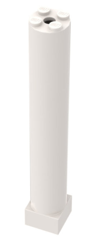 Support 2x2x11 Solid Pillar, Part# 6168c01 Part LEGO® Decent - White  