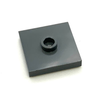 Plate, Modified 2x2 with Groove and 1 Stud in Center (Jumper), Part# 87580 Part LEGO® Dark Bluish Gray  