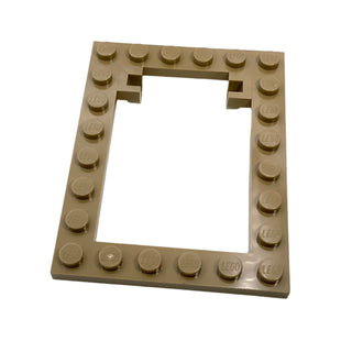 Plate, Modified 6x8 Trap Door Frame Horizontal, Part# 30041 Part LEGO® Dark Tan