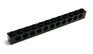 Technic, Brick 1x12 with Holes, Part# 3895 Part LEGO® Black  